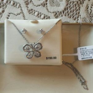Price Reduction. Butterfly and Stud Earrings Set